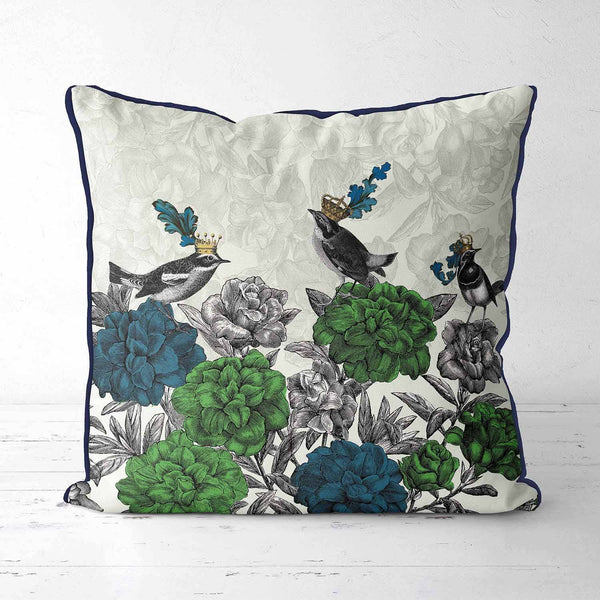 Blooming Birds Pillow Cover {Multiple Patterns}
