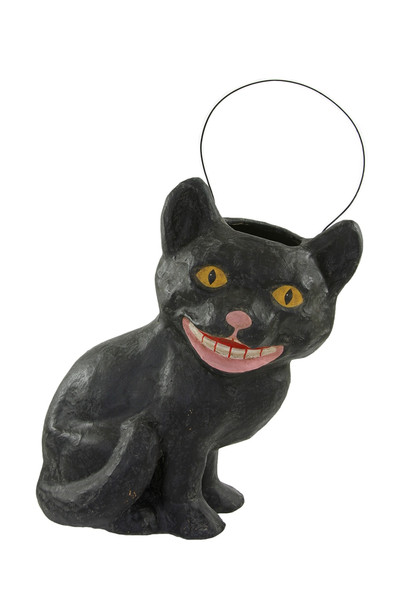Mischievous Cat Vintage-Style Halloween Bucket