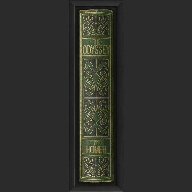 Framed 25” Book Spine Art | The Odyssey of Homer