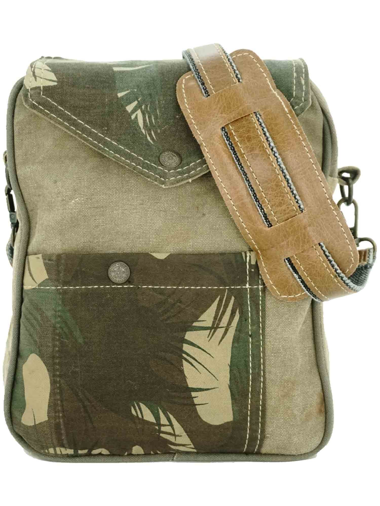 Recycled Military Tent Crossbody with Camoflauge