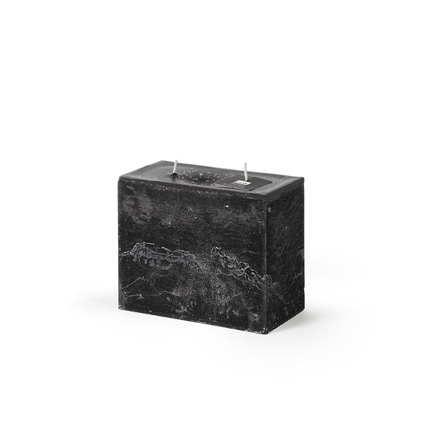 Rectangle 2-wick Pillar Candle | Black