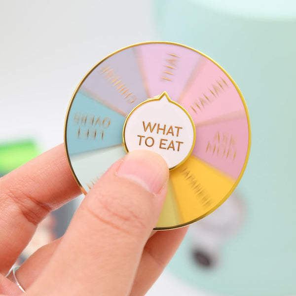 What To Eat Enamel Pin {Interactive}
