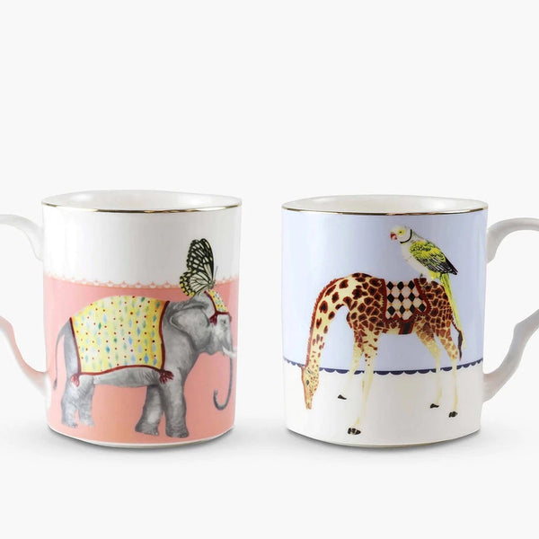 Ensemble de tasses | Girafe + Éléphant