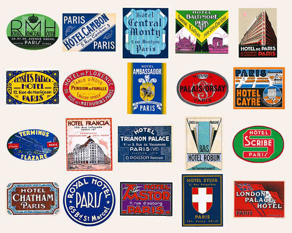 Bonjour Paris Travel Labels