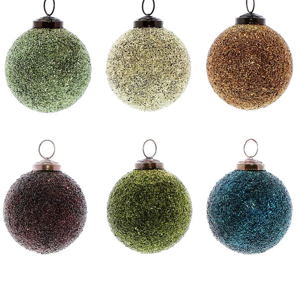 Crystalized Glass Ornament | Assorted Colors {multiple sizes}