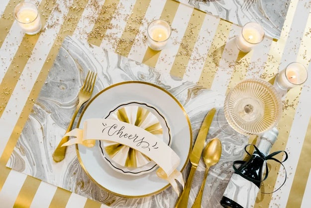 Classic Gold Banner Table Accent {pack of 12}