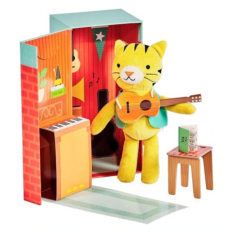 Plush Animal Play Set | Theodore the Tiger in the Music Room