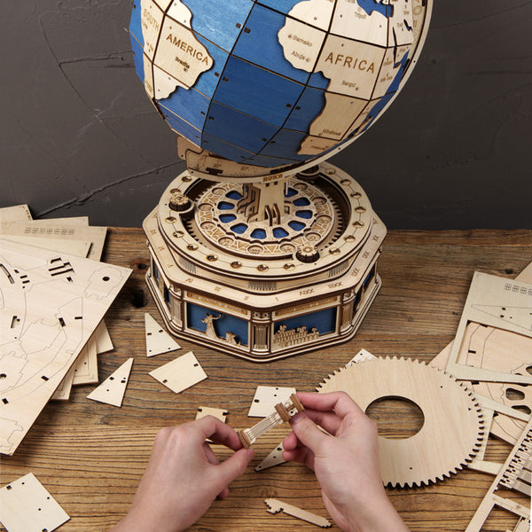 Globe interactif {Puzzle en bois 3D}