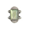 Kosor Emerald-Cut Labradorite or Rose Quartz & Crystal {multiple styles}