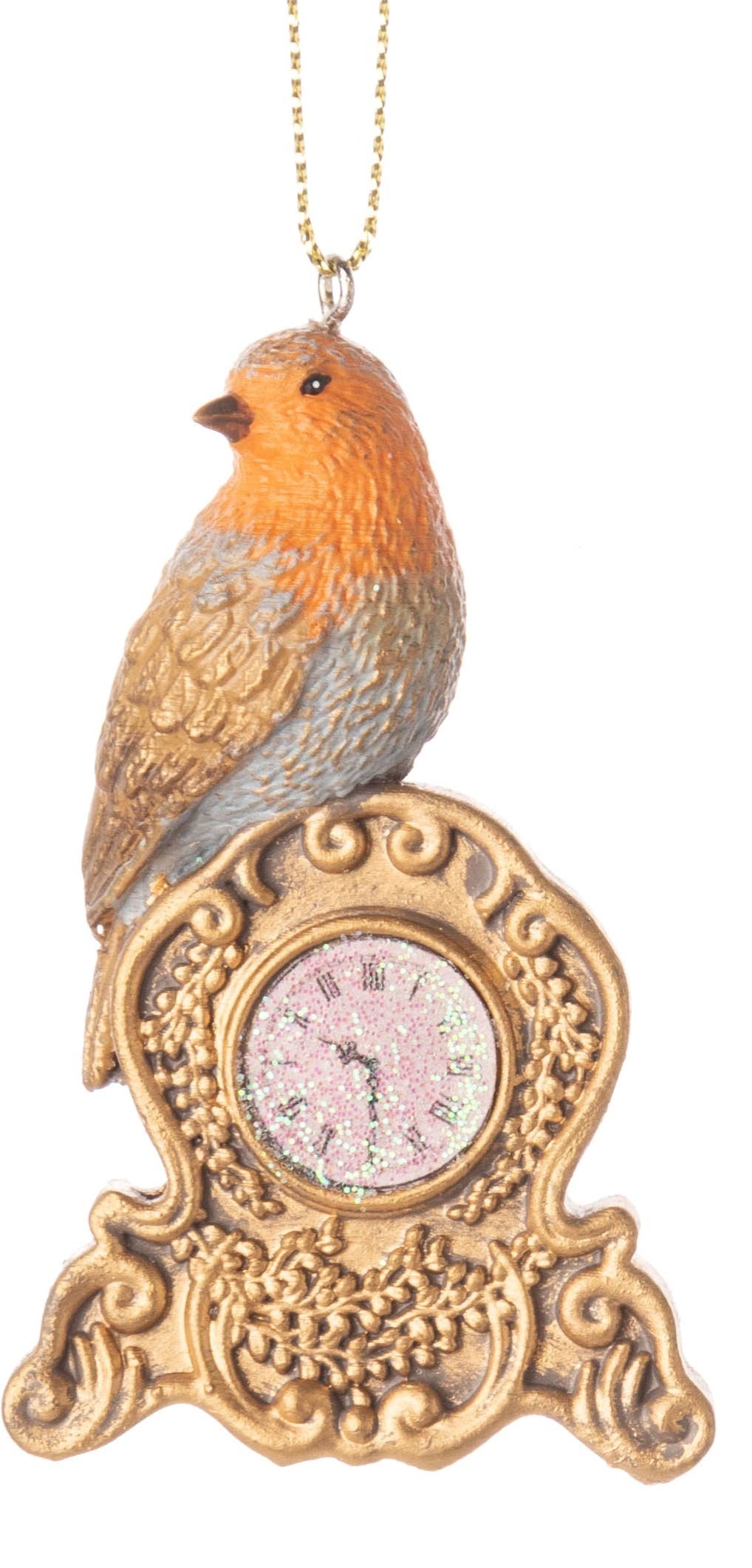 Oiseau sur ornements d’horloge de manteau d’or {styles multiples}