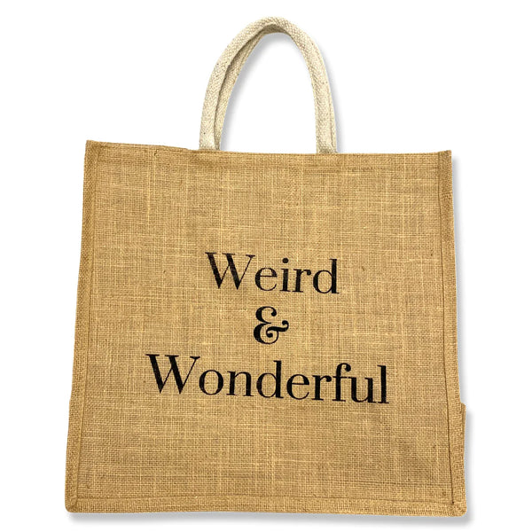 Weird & Wonderful Jute Tote Bag